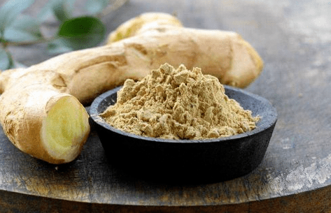Frischer und trockener Ingwer